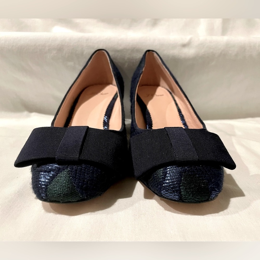 J.Crew Celia Jacquard Glitter Heel Pump K0447